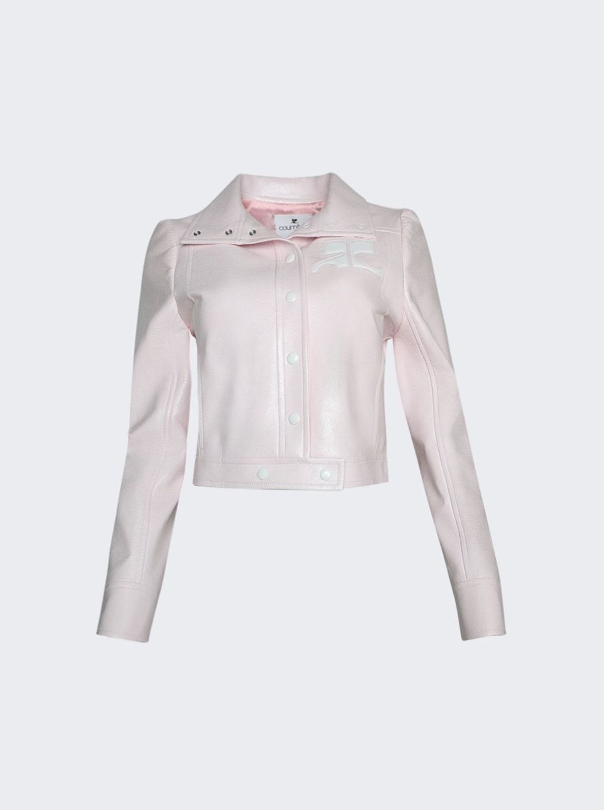 ジャケット COURREGES Women Outer 125CBL255PL0178 6017 PINK Auth Courreges 21 Vintage Logo Pink Biker Jacket Riders