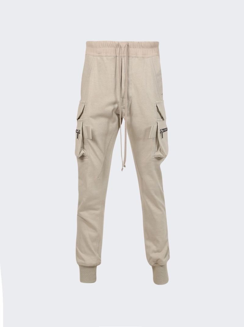 Rick Owens Mastodon Cargo Sweatpants - Pearl | Garmentory
