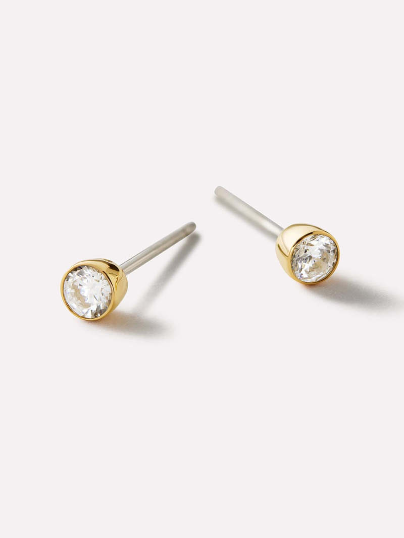 ana luisa アナルイサ ピアス 14K INVISIBLE SET STUDS MEDIUM Ana Luisa Gold Stud Earrings - Invisible Set Studs Small
