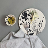 OWO Ceramics Set of 2 Rock Ceramic Dessert Plates - white/black - Thumbnail 5