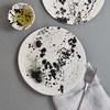 OWO Ceramics Set of 2 Rock Ceramic Dessert Plates - white/black - Thumbnail 7