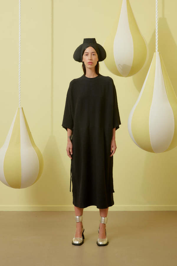 Henrik Vibskov TRANSFER JERSEY DRESS - Black | Garmentory