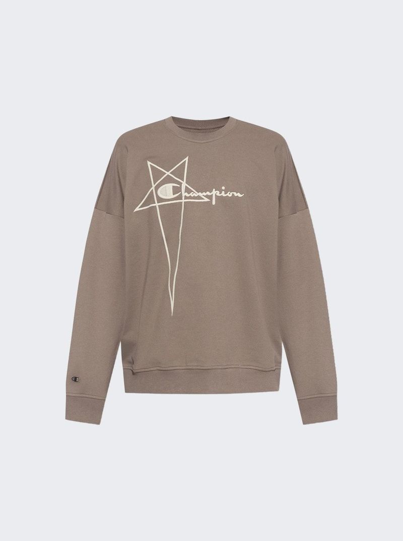 Rick Owens X Champion Pullover Sweatshirt - Dust | Garmentory