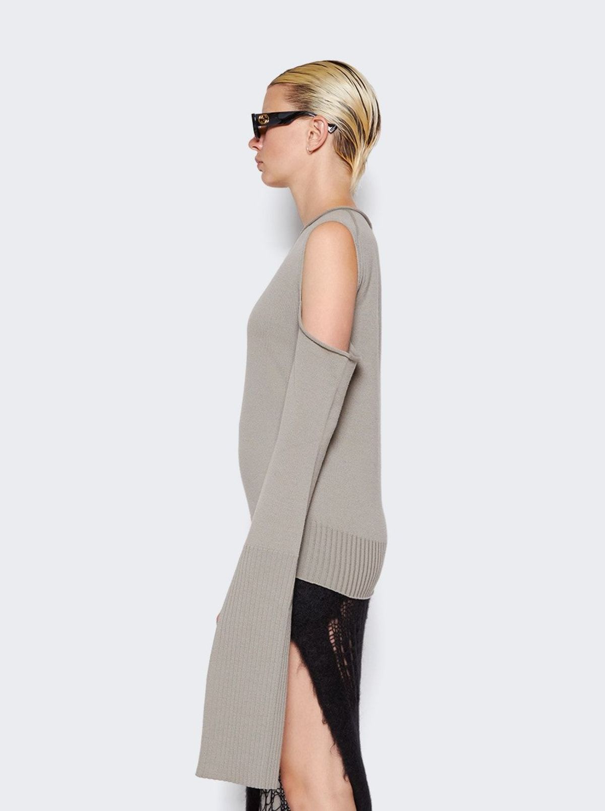 Rick Owens Cape Sleeve Knit Sweater | Garmentory