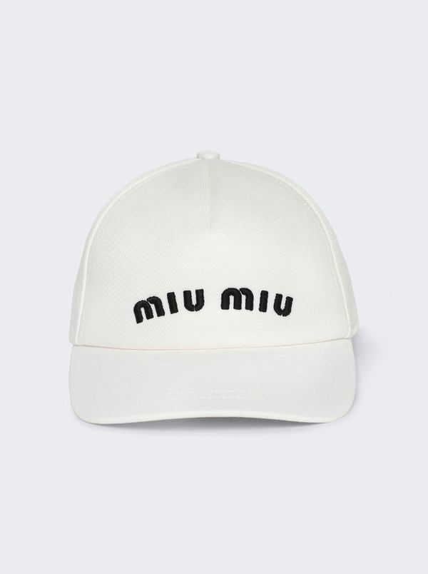 MIU MIU Drill Baseball Cap - White | Garmentory display picture 1
