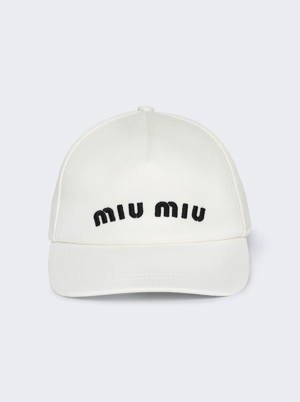大人気☆【miumiu】Cotton drill baseball cap MIU MIU Drill Baseball Cap - White | Garmentory