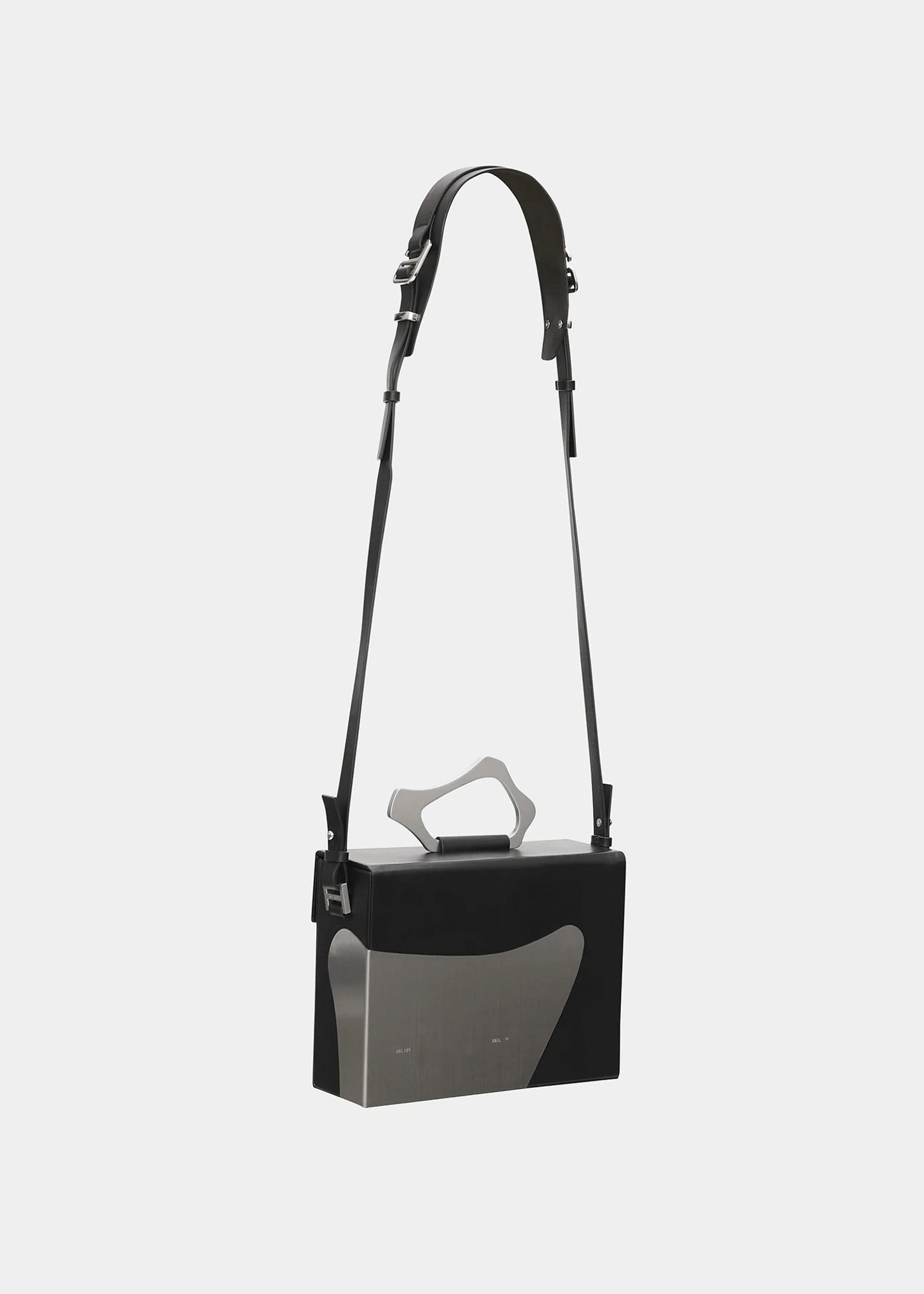 Unisex Heliot Emil CARBIDE METAL BOX BAG - BLACK | Garmentory