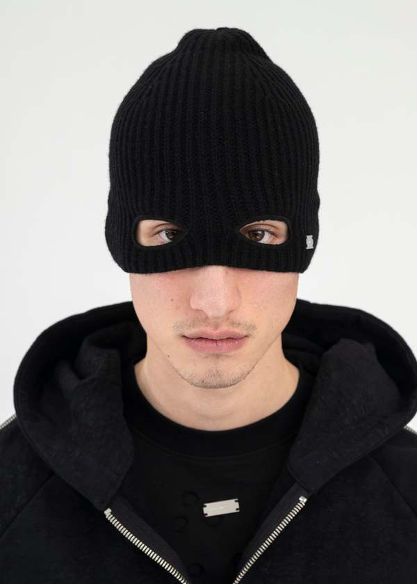 Heliot Emil RELIEF KNIT BEANIE - BLACK | Garmentory