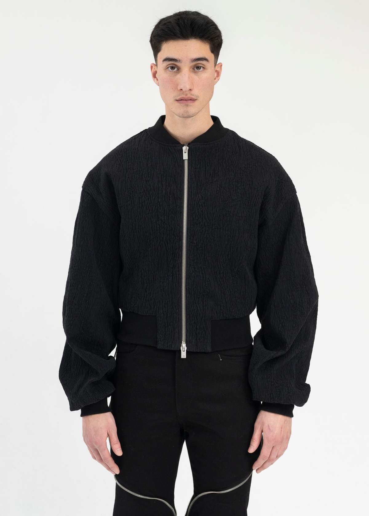 Heliot Emil  WAVES BOMBER JACKET - BLACK - Image 1 of 5