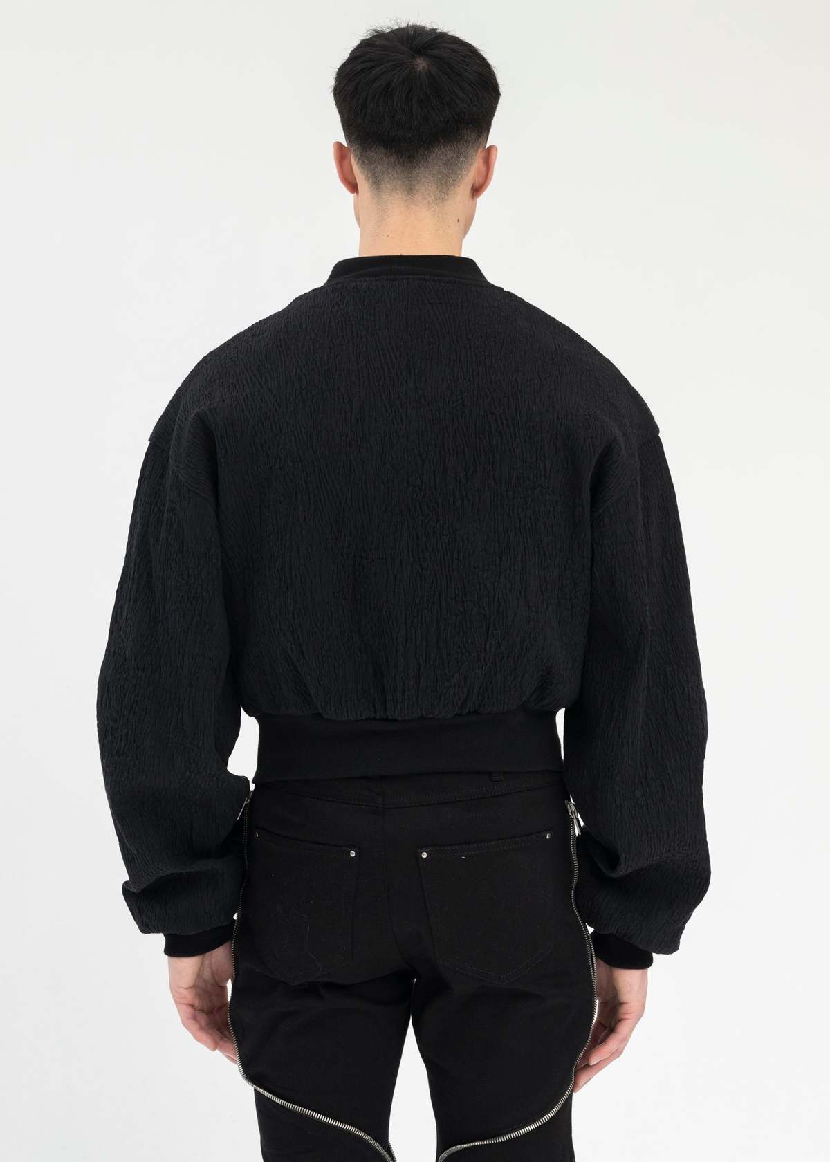 Heliot Emil  WAVES BOMBER JACKET - BLACK - Image 4 of 5