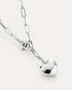 Jenny Bird Puffy Heart Chain - Silver - Thumbnail 3