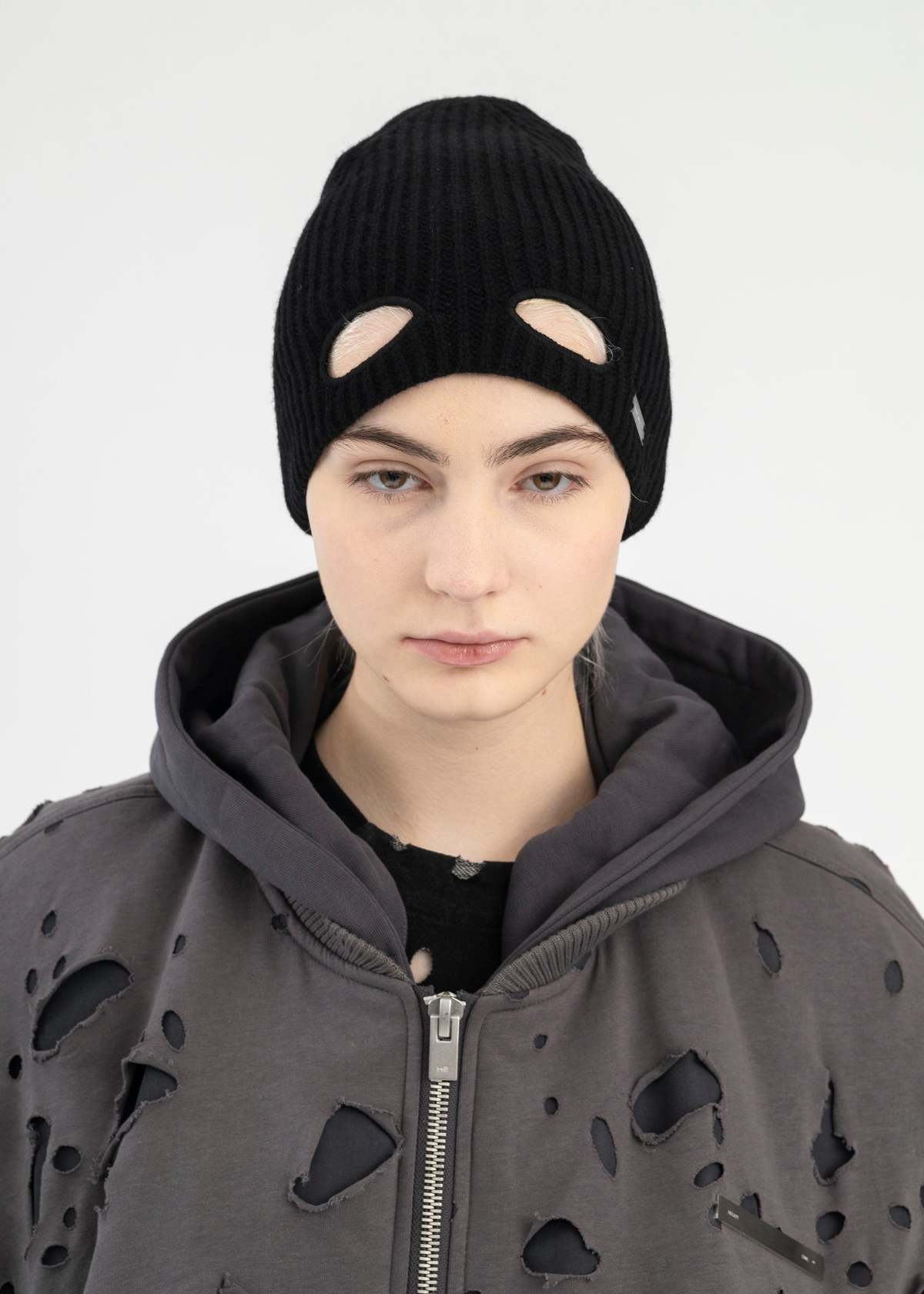 Heliot Emil RELIEF KNIT BEANIE - BLACK | Garmentory
