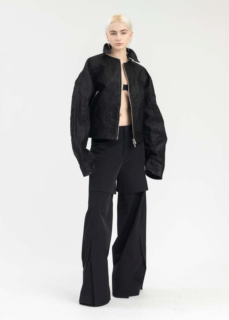 Heliot Emil STIFF LEATHER JACKET - BLACK | Garmentory