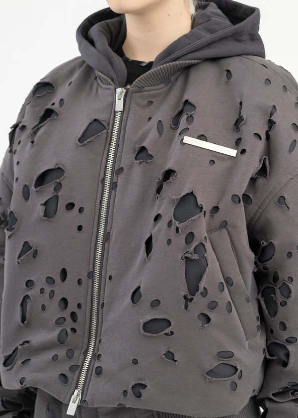 Heliot Emil PNEUMATIC BOMBER JACKET - DARK GREY | Garmentory