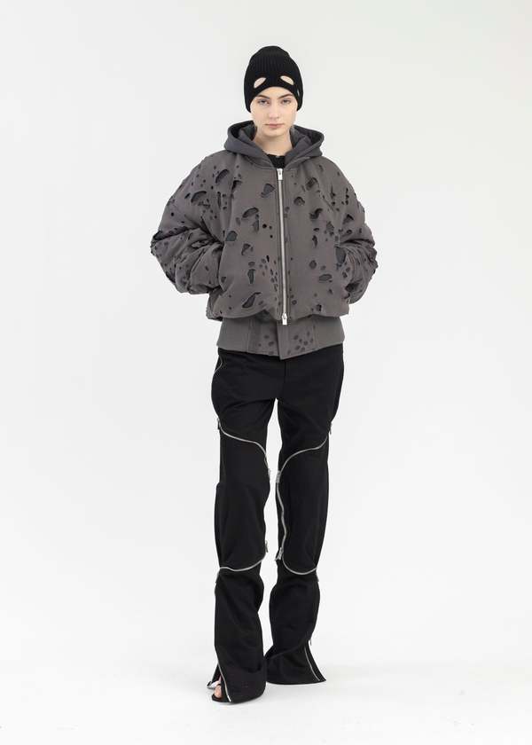 Heliot Emil PNEUMATIC BOMBER JACKET - DARK GREY | Garmentory