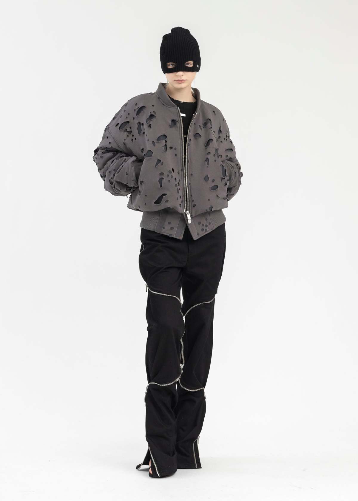 Heliot Emil PNEUMATIC BOMBER JACKET - DARK GREY | Garmentory