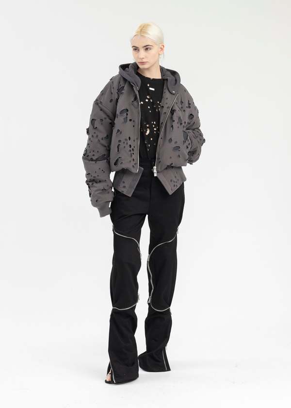 Heliot Emil PNEUMATIC BOMBER JACKET - DARK GREY | Garmentory