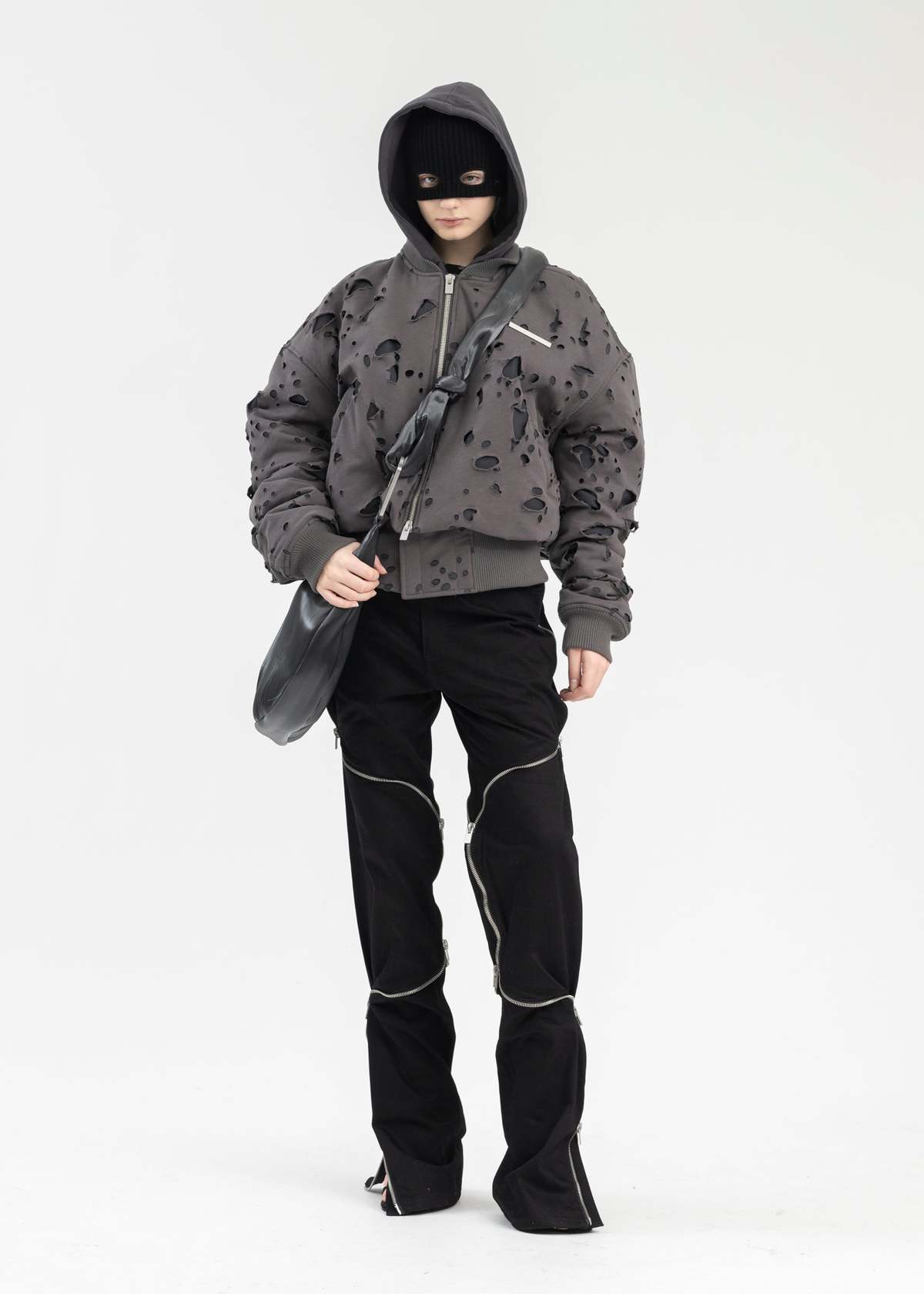 Heliot Emil PNEUMATIC BOMBER JACKET - DARK GREY | Garmentory