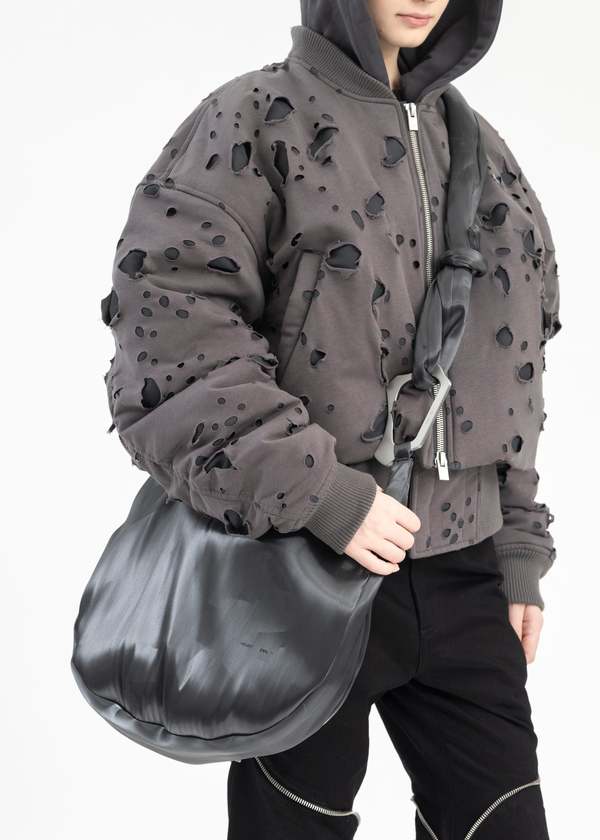 バッグ HELIOT EMIL LIQUID L ATTACHE TOTE Heliot Emil LIQUID METAL ATTACHE TOTE - BLACK | Garmentory
