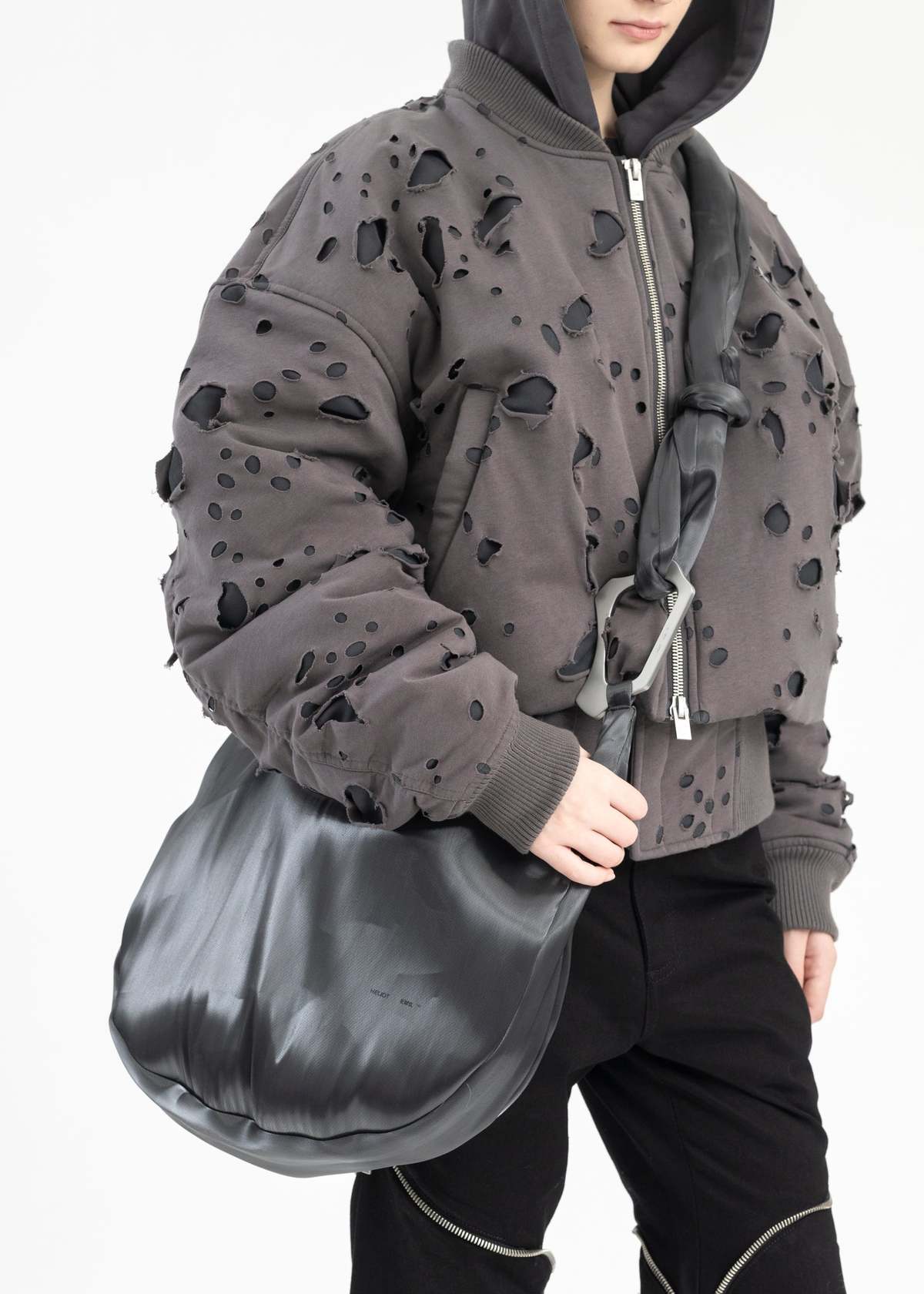 HELIOT EMIL LIQUID METAL ATTACHE TOTE