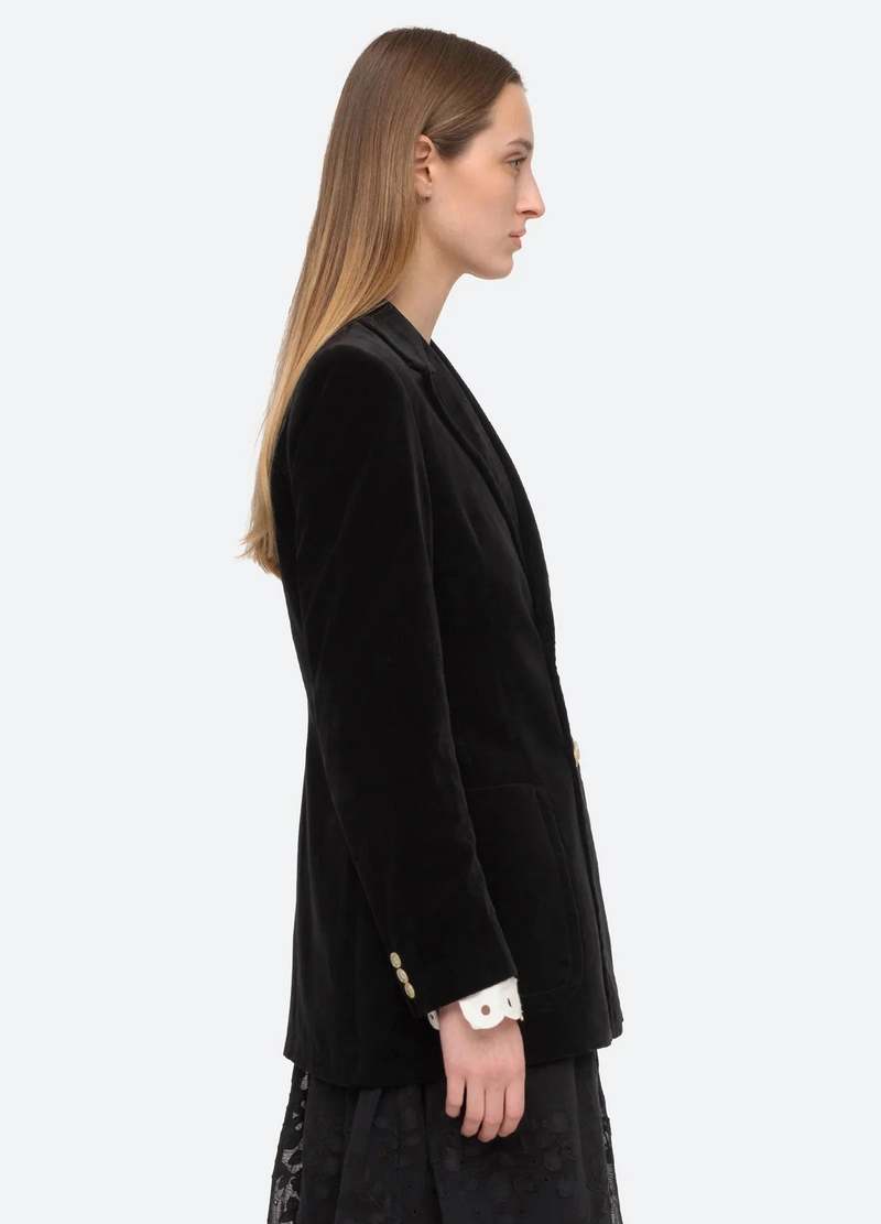 Sea New York Eliana Jacket ベロア Velvet　M Sea NY Eliana Jacket - black | Garmentory
