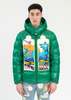 RICHGAINER EMBROIDERY PATCHWORK PUFFER JACKET - GREEN - Thumbnail 2