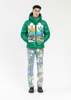 RICHGAINER EMBROIDERY PATCHWORK PUFFER JACKET - GREEN - Thumbnail 1