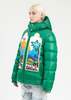 RICHGAINER  EMBROIDERY PATCHWORK PUFFER JACKET - GREEN - Thumbnail 4