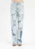 RICHGAINER WASHED LIGHT BLUE PATCHWORK JEANS - blue - Thumbnail 1