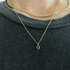 Jennie Kwon Designs Oval Blue Sapphire Wisp Necklace - 14K Yellow Gold - Thumbnail 3