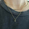 Jennie Kwon Designs Oval Green Sapphire Wisp Necklace - 14K Yellow Gold - Thumbnail 2