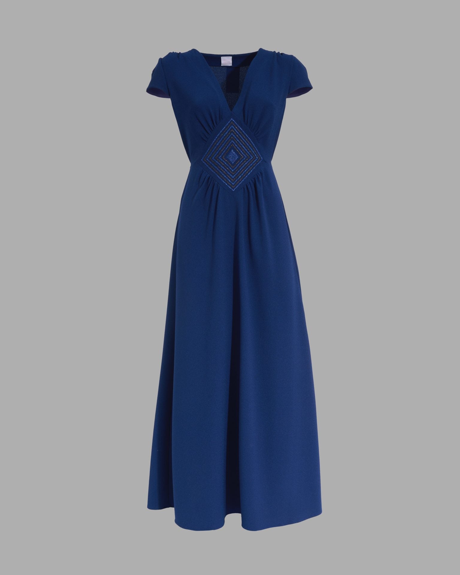 Loretta Caponi Diva Dress - Blueberry Crepe | Garmentory