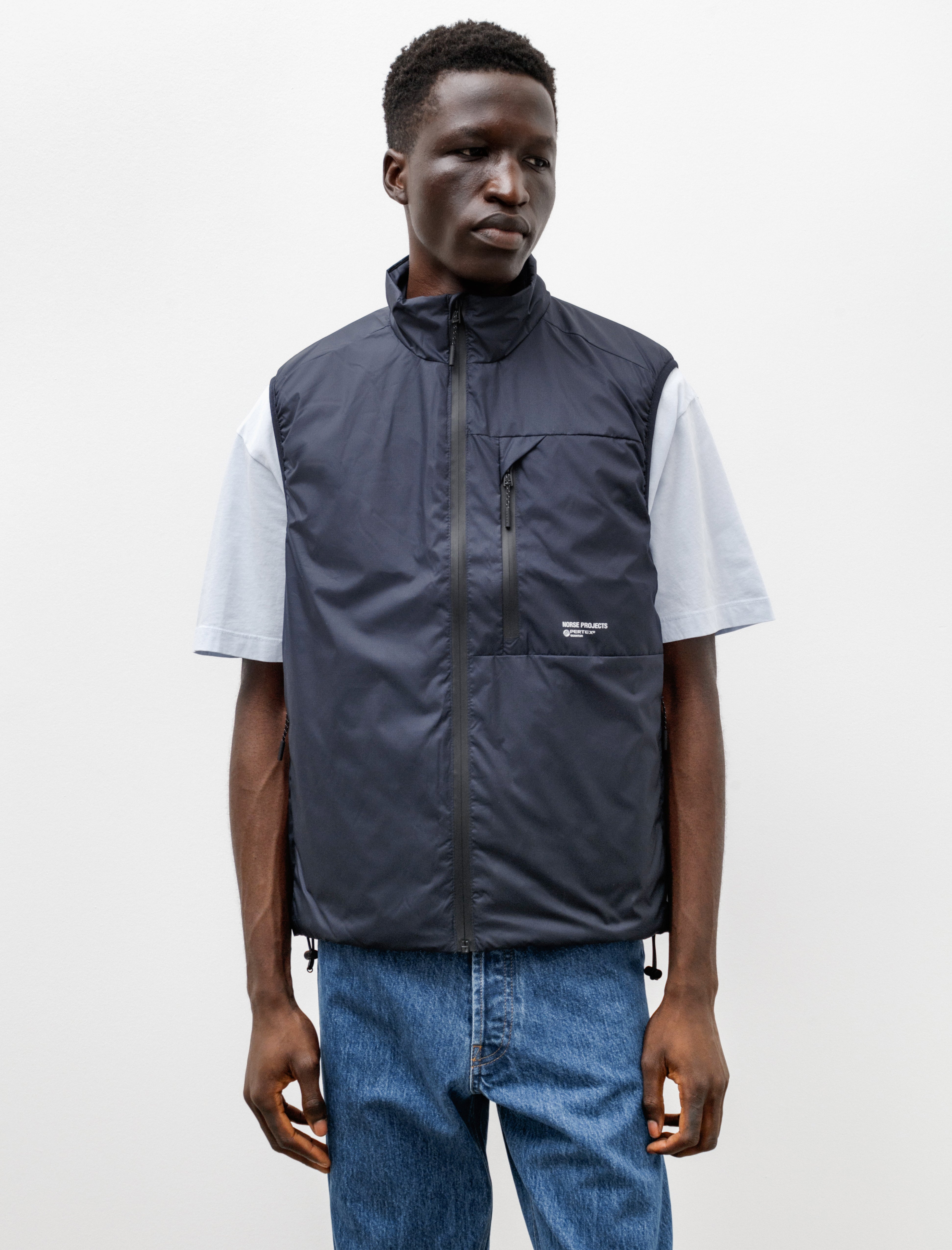 Norse Projects Birkholm Light Pertex Vest - Dark Navy | Garmentory