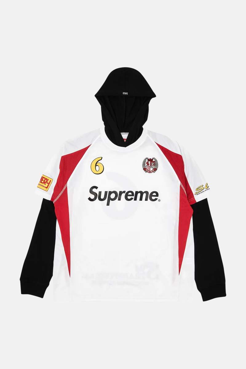 Supreme Hooded Soccer Jersey - White | Garmentory