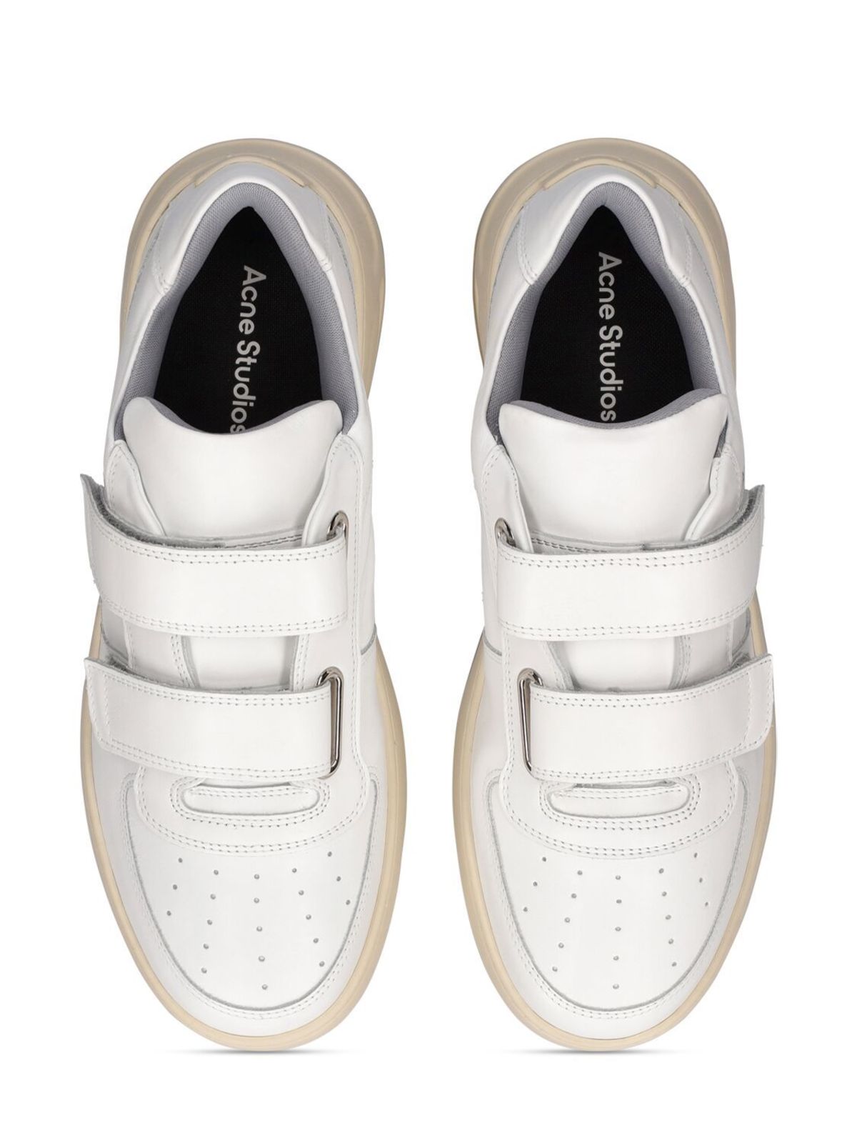 Acne Studios Perey Friend Leather Low Top Sneakers - White 