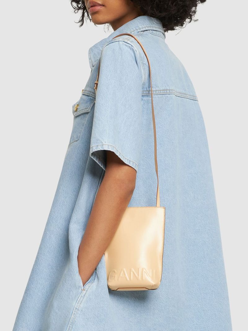 【GANNI】SMALL BANNER CROSSBODY BAG Ganni Small Banner crossbody bag for Women - White in UAE