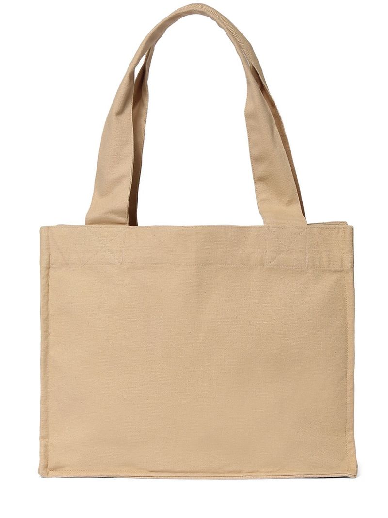 Ganni Large Easy Recycled Cotton Tote Bag - Buttercream