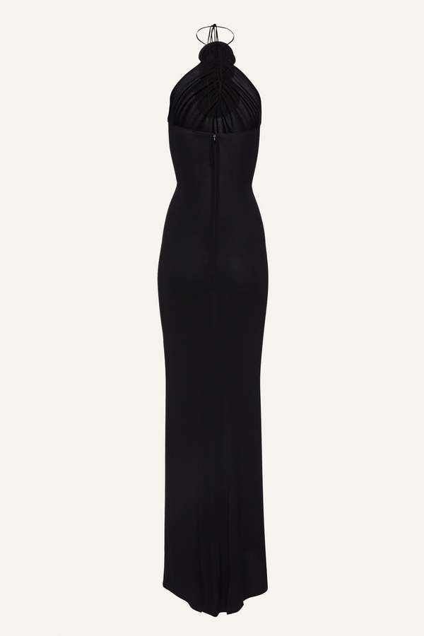 keffiyeh maxi dress KEFFIYEH SUN DRESS BLACK