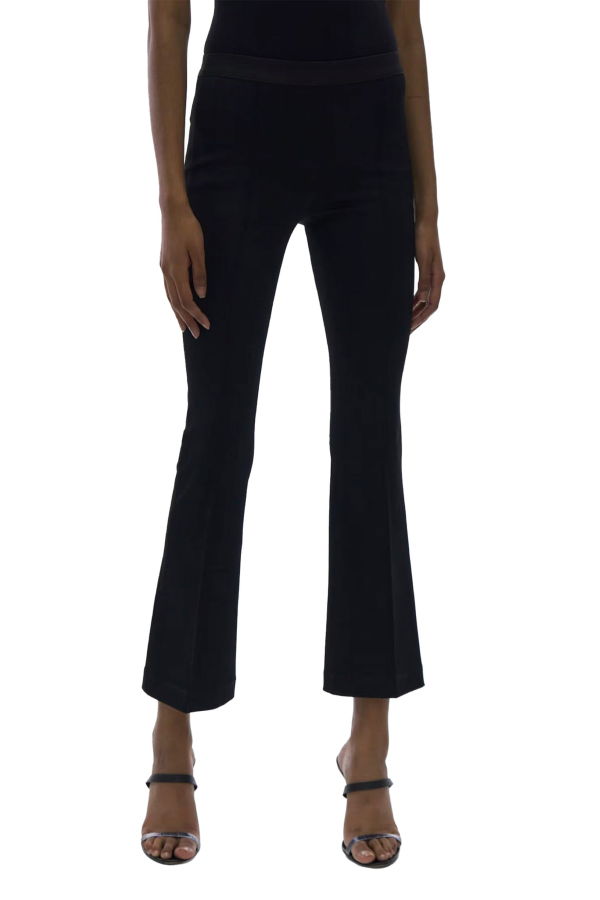 Helmut Lang cropped flare rib le - Black