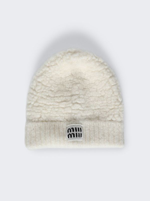 レディースウェア rurumu: usa-mimi knit cap white rurumu:（ルルムウ）の「rurumu:/ルルムウ/rurumu: usa-mimi knit cap