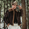 Shangri-la Heritage Aviatore B-3 Shearling Jacket - Seal Brown - Thumbnail 14