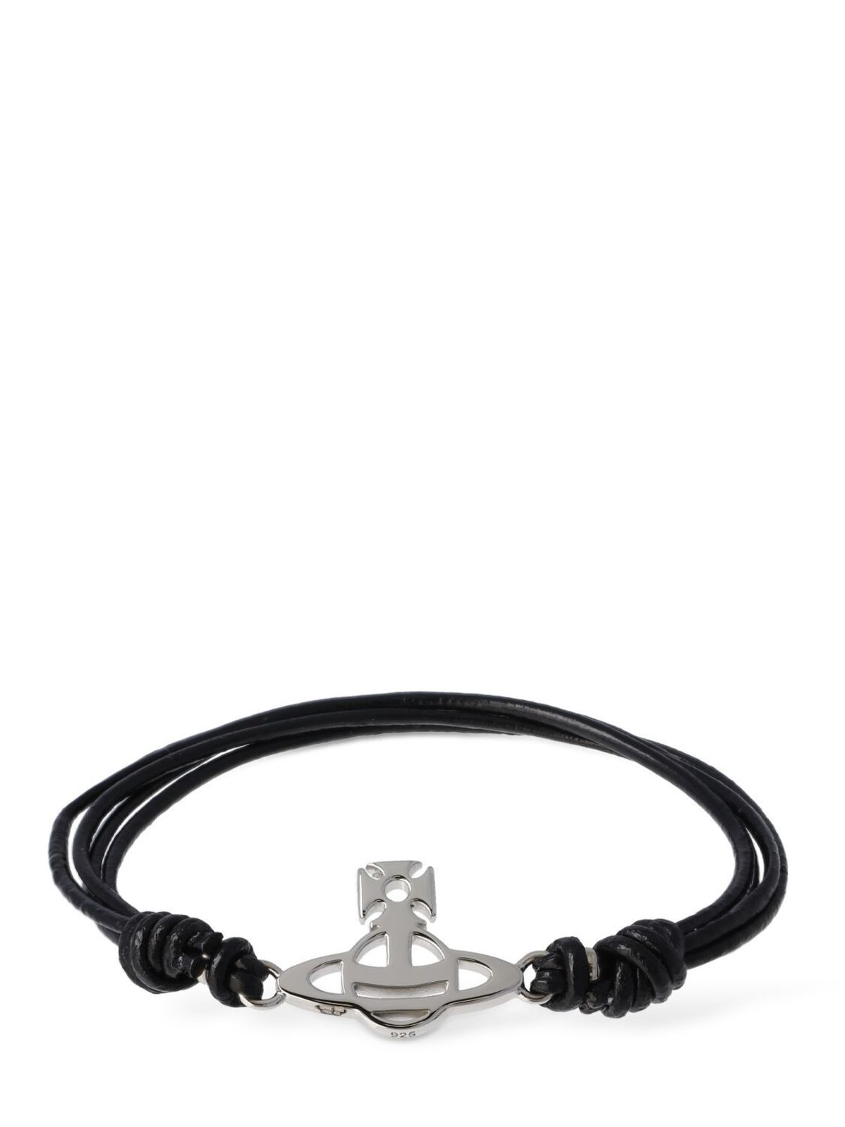 Vivienne Westwood Lucy Cord Bracelet - Black/Silver | Garmentory