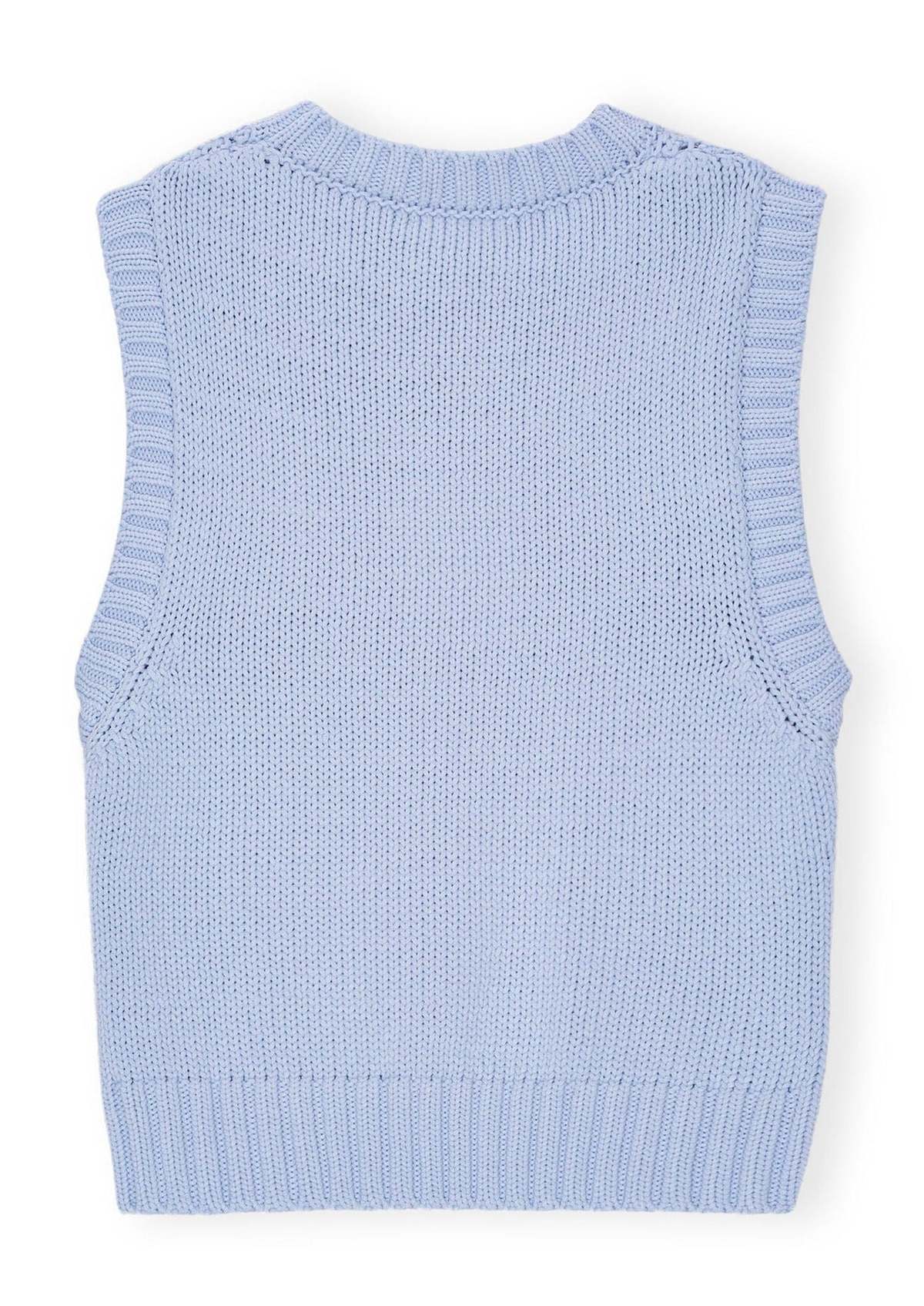 Ganni Cotton Rope Vest - Powder Blue | Garmentory