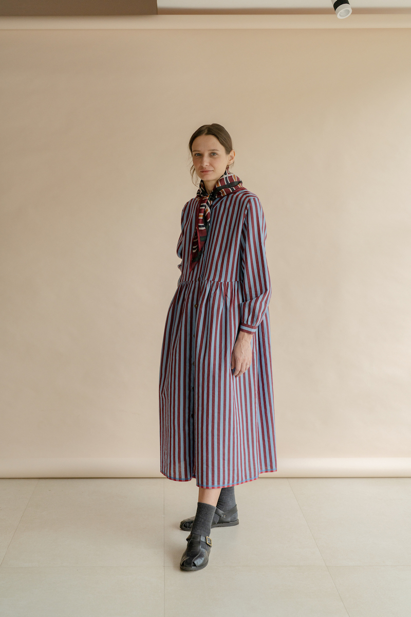 Runaway Bicycle SAUL Dress - BLUE STRIPES Runaway Bicycle SAUL Dress - BLUE STRIPES