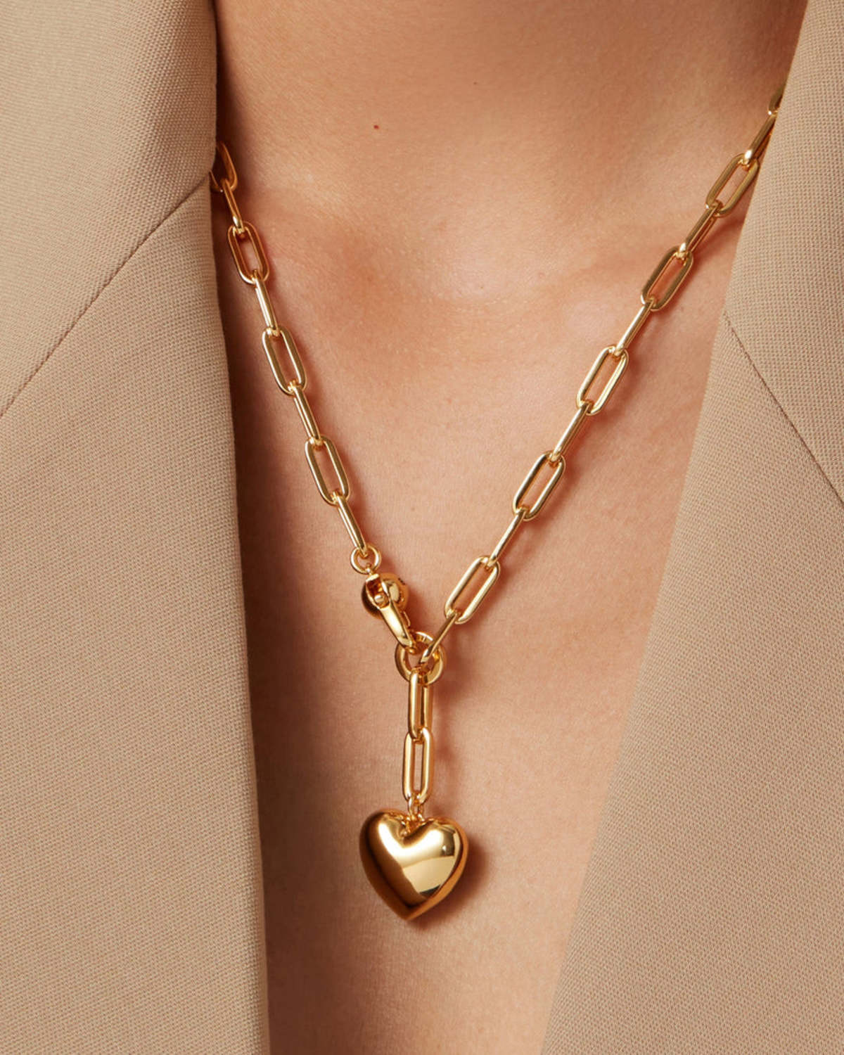 Jenny Bird Puffy Heart Necklace (More Colors)