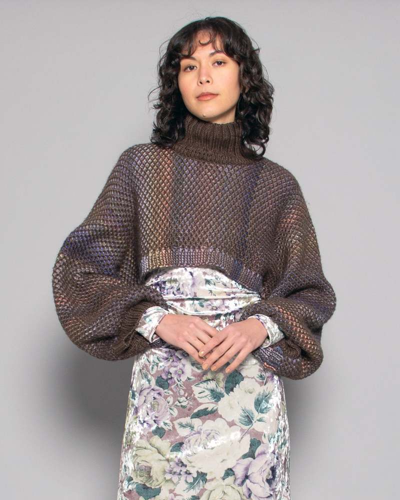 Henrik Vibskov Net Knit Bolero - Brown Grid | Garmentory