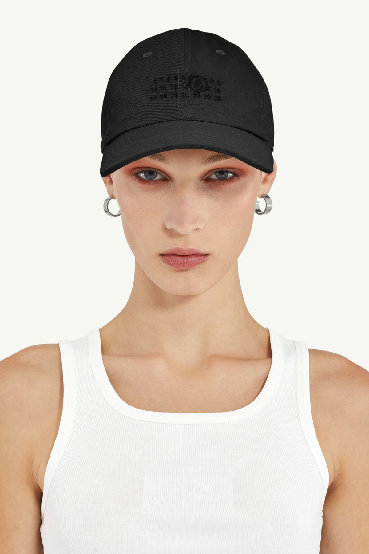 MM6 Maison Margiela 帽子 cap キャップ　ナンバー MM6 Maison Margiela Kids ナンバーアップリケ キャップ | ブラック