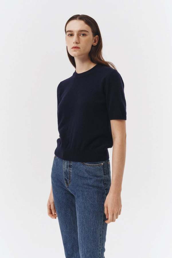 パンツ ^Dunst^ ESSENTIAL SEMI BOOTCUT JEANS CLASSIC BLUE UDPA4C215B Dunst Essential Boot Cut Jeans - Classic Blue | Garmentory