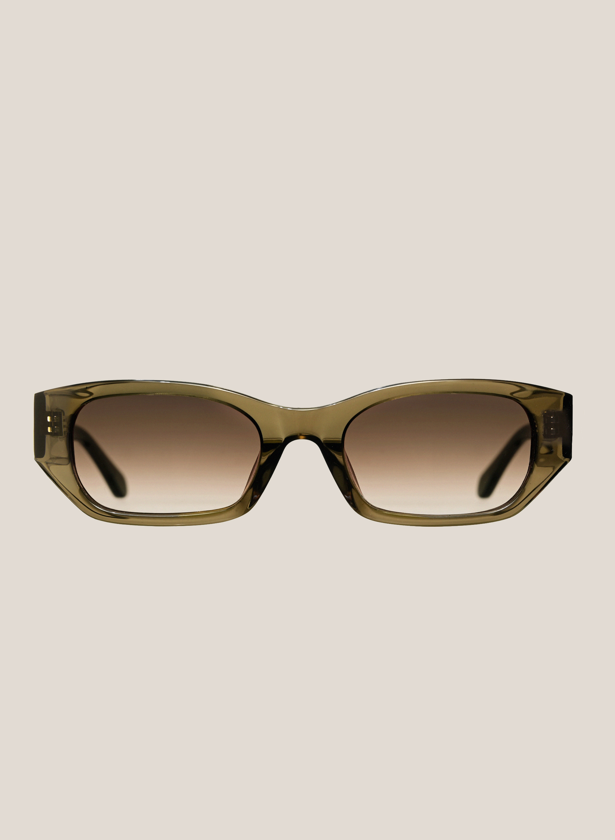 YMC Rahel Sunglasses in Olive Green/Graduated Brown YMC Rahel Sunglasses - Honey/Solid Green | Garmentory main image 4