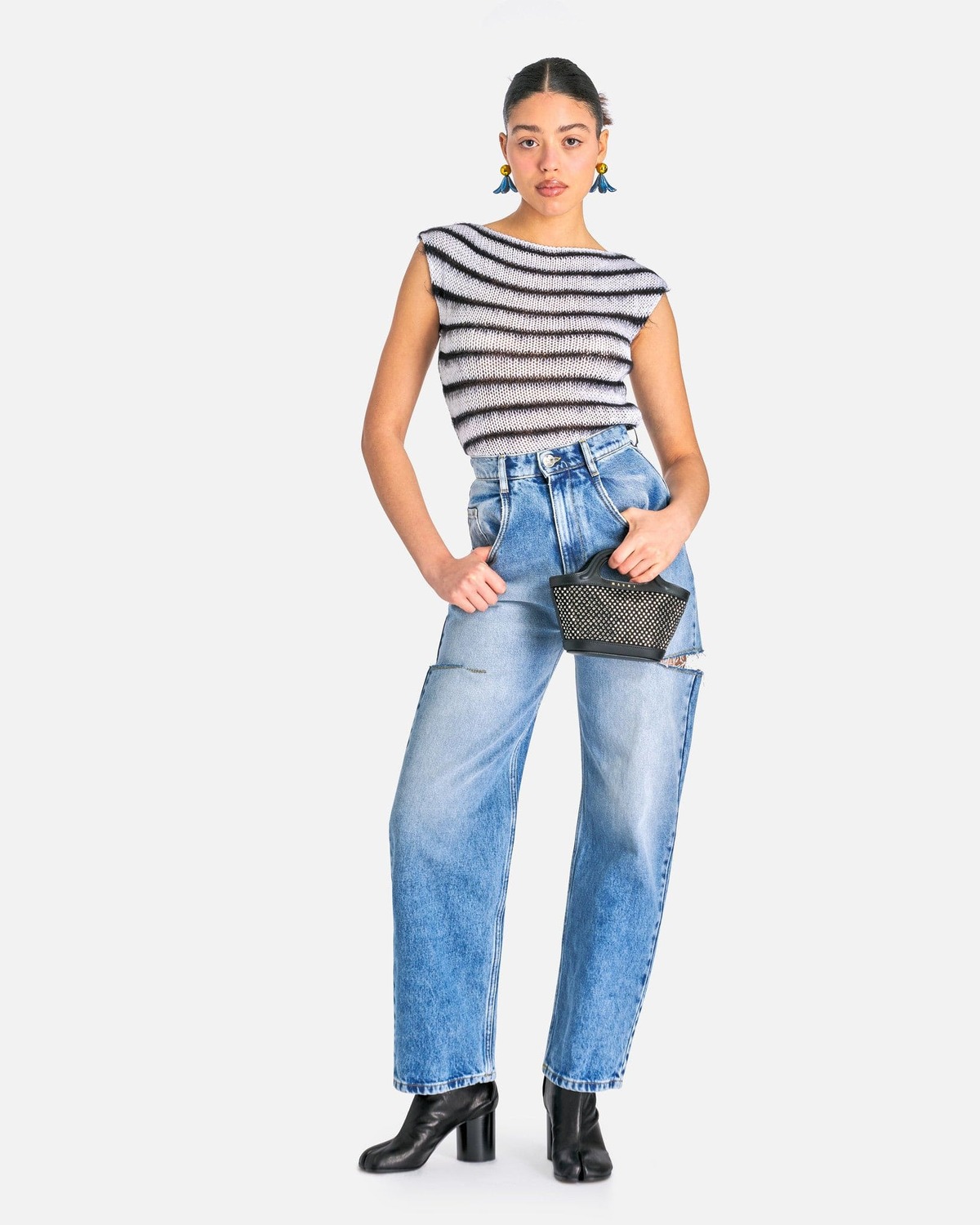 Maison Margiela Cut Out Jeans - Blue | Garmentory